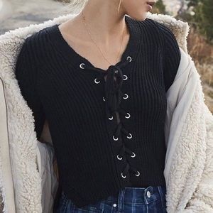 PacSun | Kendall & Kylie Lace-Up Sweater